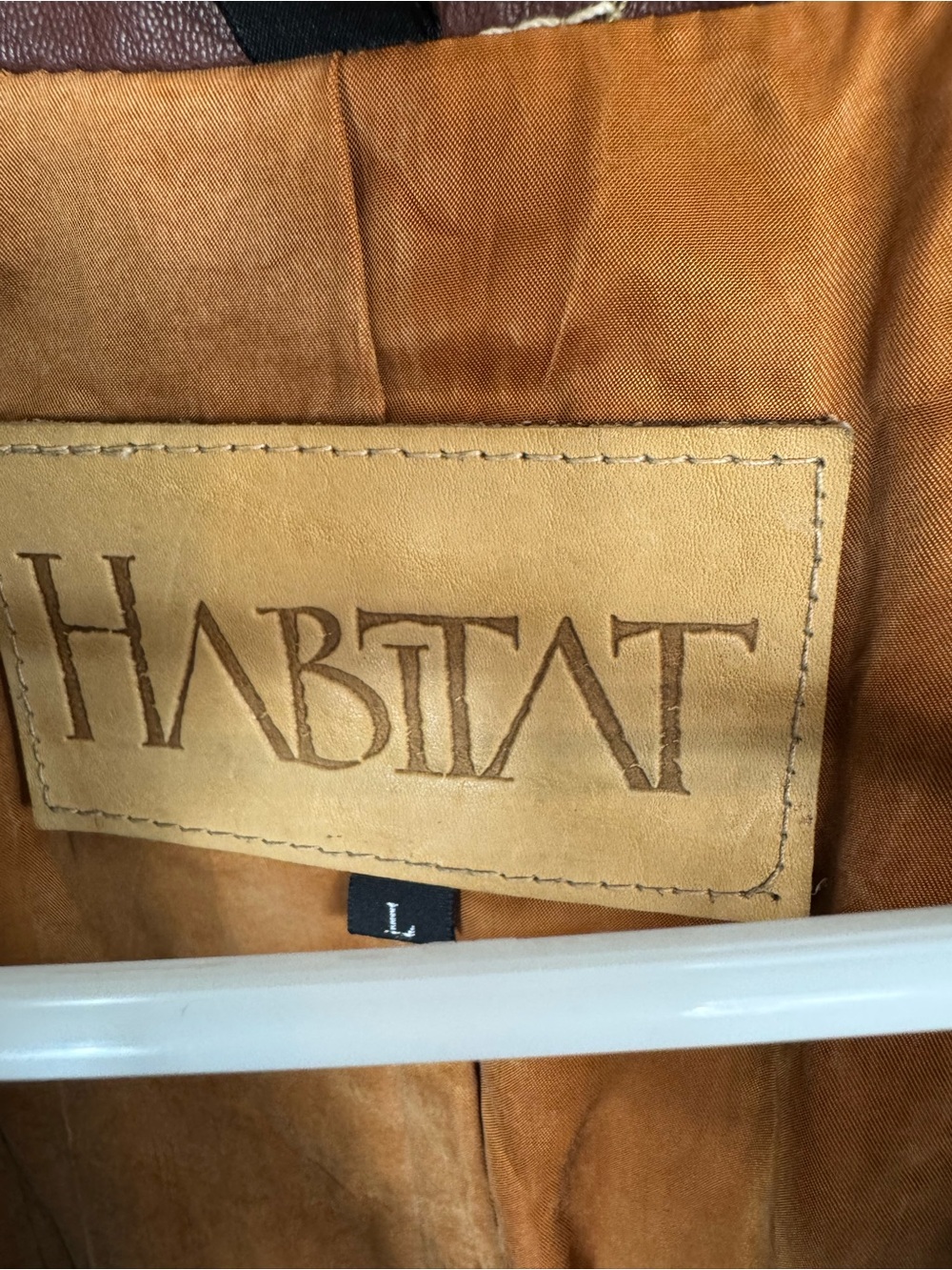 VTG Habitat Western Button Front Buttery Leather Vest Brown G - Picture 15 of 15